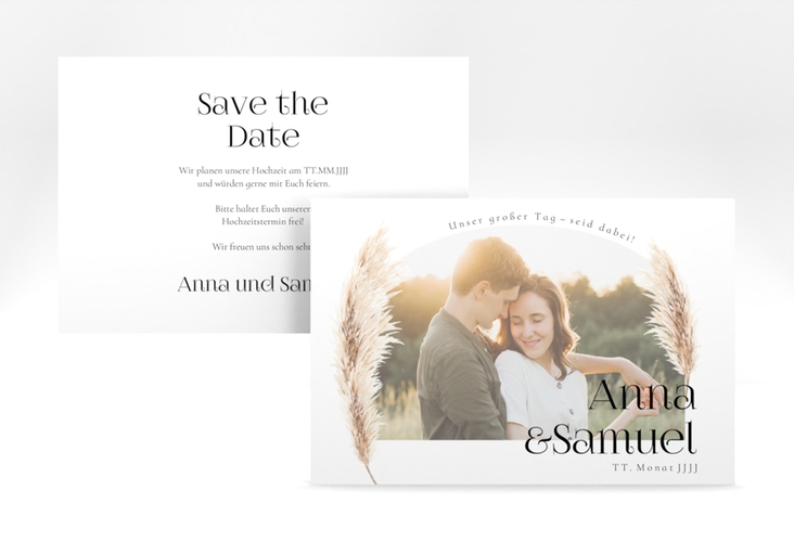 Save the Date-Karte Boholove A6 Karte quer weiss