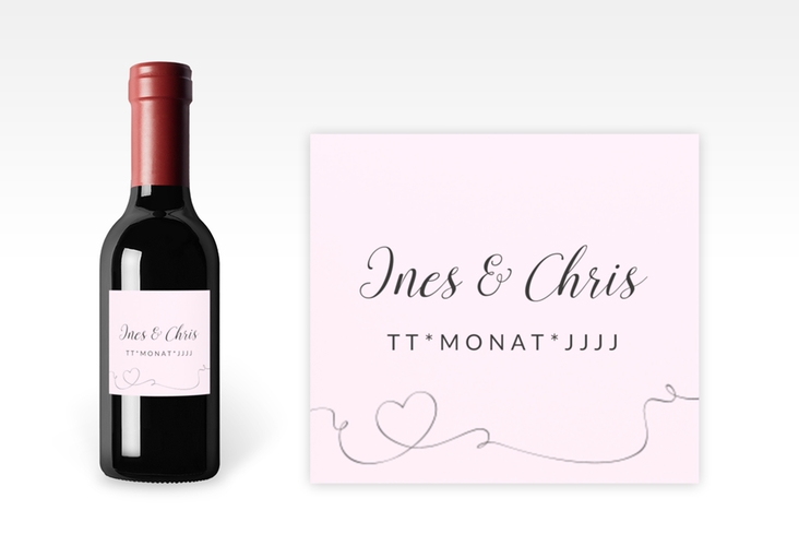 Piccoloetikett Hochzeit Dolce Etikett Piccolo rosa