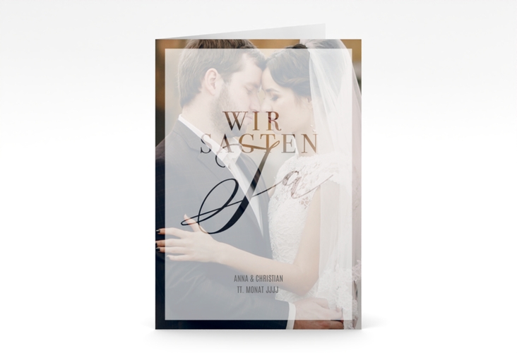 Danksagungskarte Hochzeit Amazing A6 Klappkarte hoch hochglanz