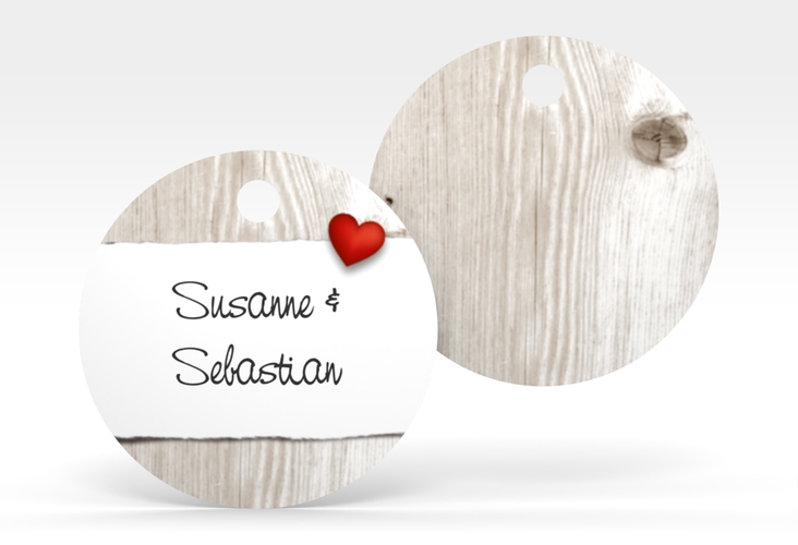 Geschenkanhänger Hochzeit Reichenhall Geschenkanhänger, rund weiss