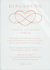 Klick: Details zu Acryl-Hochzeitseinladung "Infinity" anzeigen Acryl-Hochzeitseinladung Infinity Acrylkarte hoch apricot
