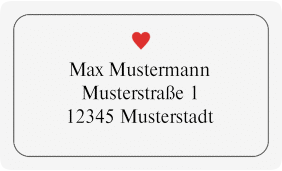 Empfängeretikett Hochzeit "Kartenspiel"