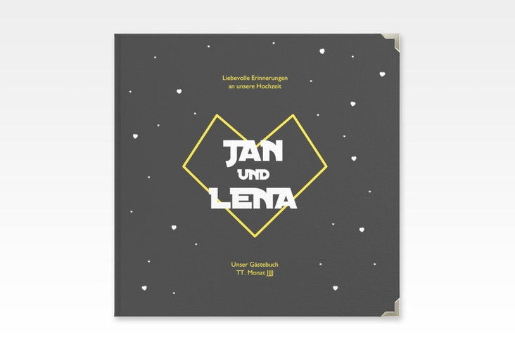 Gästebuch Selection Hochzeit Starlove Leinen-Hardcover schwarz mit Sci-Fi-Universum