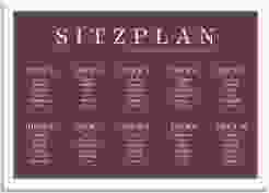 Sitzplan Leinwand Hochzeit "Simply"