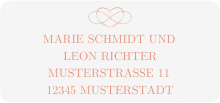 Klick: Details zu Absenderetikett Hochzeit "Infinity" anzeigen Absenderetikett Hochzeit Infinity 45,7 x 21,2 mm apricot