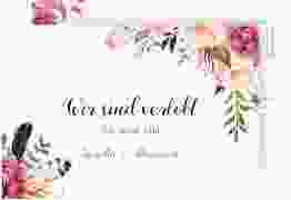 Verlobungskarte Hochzeit "Flowers"