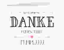 Danksagung Taufe "Lettering"