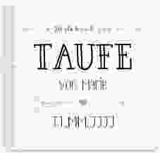 Gästebuch Taufe "Lettering"