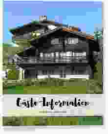 Gästemappe Ferienwohnung A4 Panorama Gästemappe A4 weiss mit großem Foto