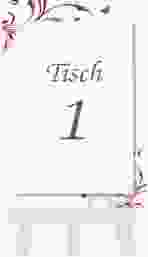 Tischnummer Hochzeit Palma Tischaufsteller pink