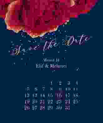 Save the Date-Kalenderblatt Cherie Kalenderblatt-Karte blau