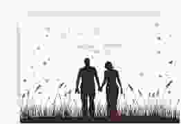 Save the Date-Karte Hochzeit Rouen A6 Karte quer braun