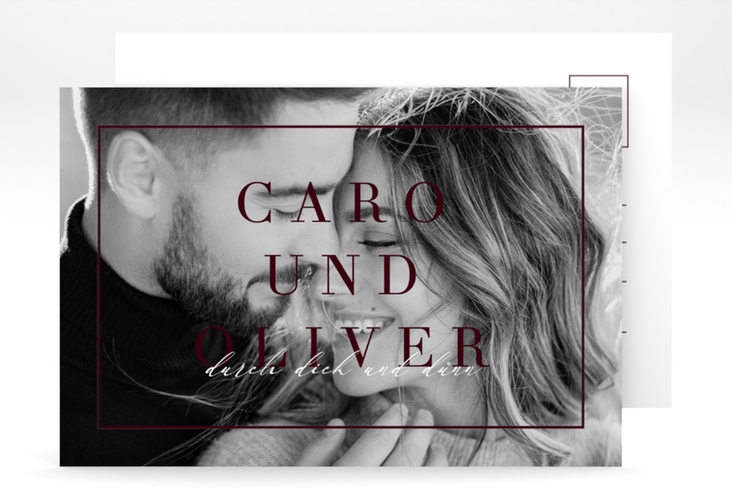 Save the Date-Postkarte Moment A6 Postkarte rot hochglanz