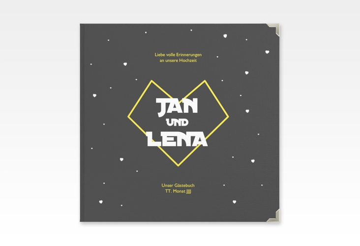 Gästebuch Selection Hochzeit Starlove Leinen-Hardcover schwarz mit Sci-Fi-Universum