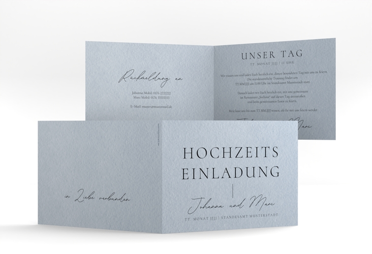 Hochzeitseinladung Hochzeitsfreude A6 Klappkarte quer