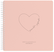 Klick: Details zu Gästebuch Hochzeit "Lebenstraum" anzeigen Gästebuch Hochzeit Lebenstraum Ringbindung rosa
