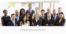 Geschäftliche Weihnachtskarte "Greetings"