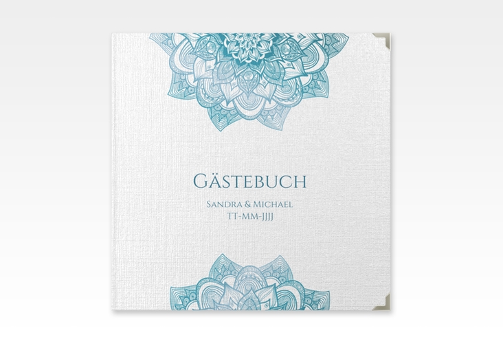 Gästebuch Selection Hochzeit Delight Leinen-Hardcover tuerkis