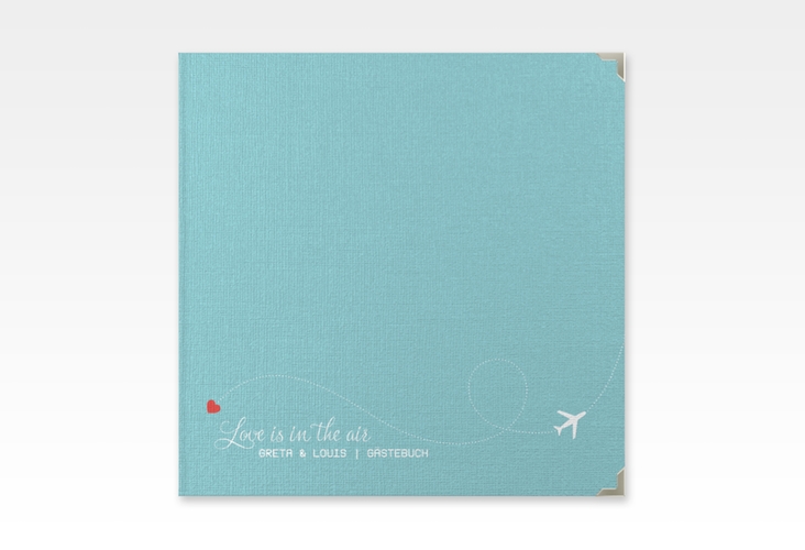Gästebuch Selection Hochzeit Weddingpass Leinen-Hardcover blau