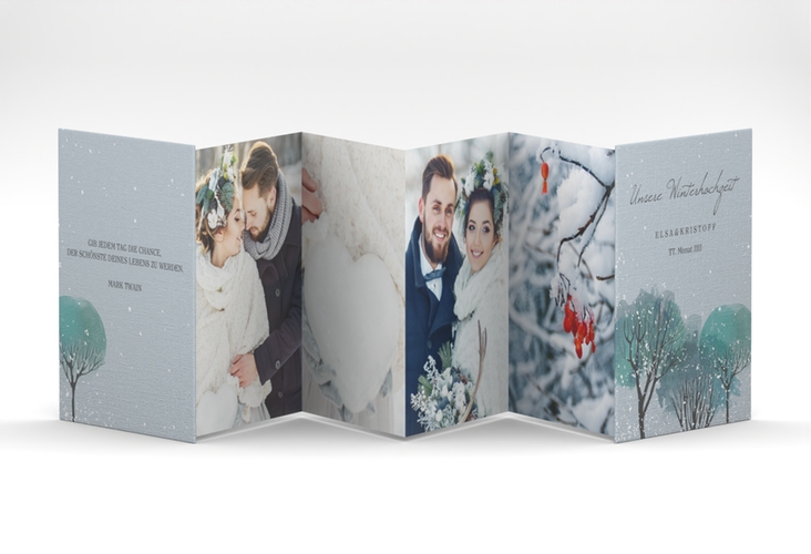 Foto-Leporello Hochzeit Winterhochzeit Leporello