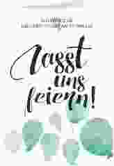 Einladung 40. Geburtstag "Ballon"