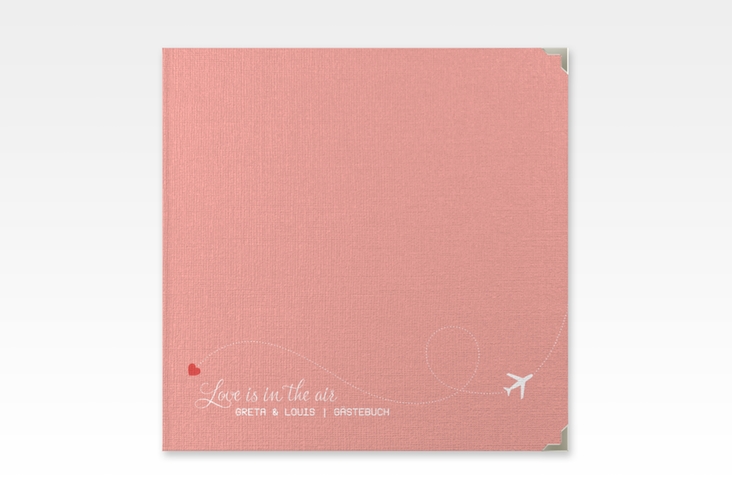 Gästebuch Selection Hochzeit Weddingpass Leinen-Hardcover rosa