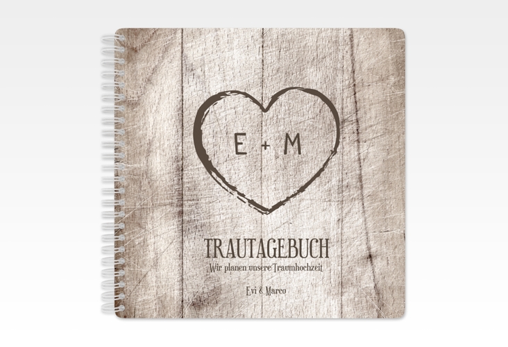 Trautagebuch Hochzeit "Wood" Trautagebuch Hochzeit weiss