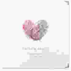 Gästebuch Selection Hochzeit Fingerprint Leinen-Hardcover pink schlicht mit Fingerabdruck-Motiv