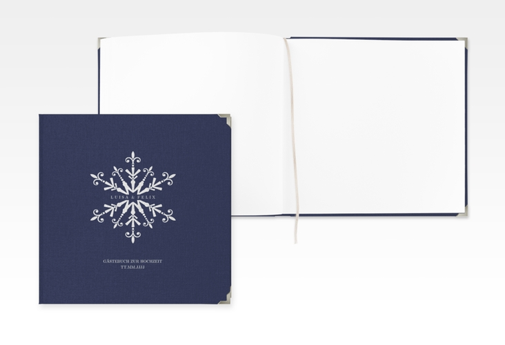 Gästebuch Selection Hochzeit Crystal Leinen-Hardcover mit Eiskristall