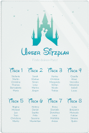 Klick: Details zu Sitzplan Acryl Hochzeit "Castle" anzeigen Sitzplan Acryl Hochzeit Castle 40 x 60 cm Acryl tuerkis
