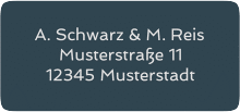 Klick: Details zu Absenderetikett Hochzeit "Traufe" anzeigen Absenderetikett Hochzeit Traufe 45,7 x 21,2 mm blau