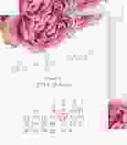Save the Date-Kalenderblatt Cherie Kalenderblatt-Karte rosa