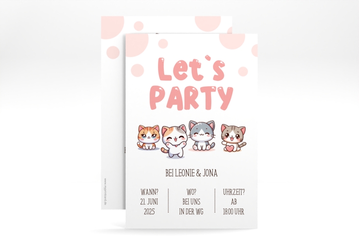 Party Einladungskarte Kawaii A6 Karte hoch