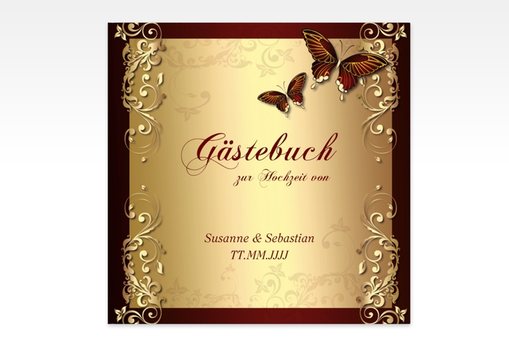 Gästebuch Creation Toulouse 20 x 20 cm, Hardcover rot
