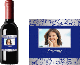 Klick: Details zu Piccolo Etikett Ornament Blau-Silber anzeigen Piccolo Etikett Ornament Blau-Silber Etikett Piccolo