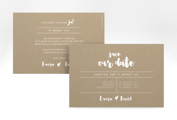 Save the Date-Karte Letterbox A6 Karte quer