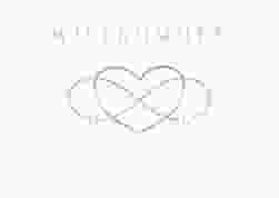 Willkommensschild Poster Infinity 70 x 50 cm Poster grau