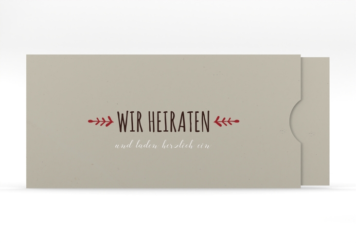 Hochzeitseinladung Eden Einsteckkarte rot