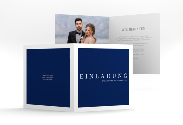 Hochzeitseinladung Simply quadr. Klappkarte