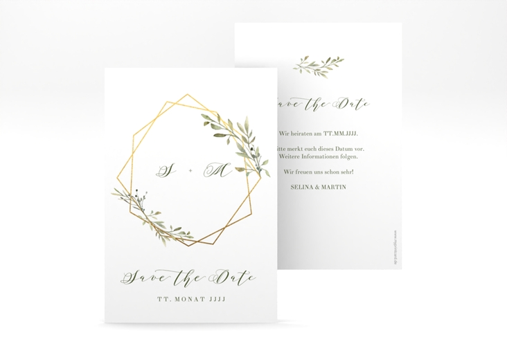 Save the Date-Karte Acacia A6 Karte hoch