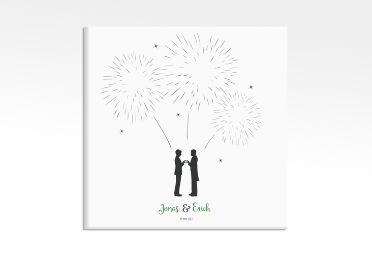 Wedding Tree Leinwand Feuerwerk Men (bis 50 Gäste) 30 x 30 cm