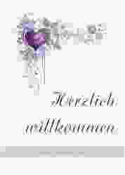 Willkommensschild Poster "Triest" 50 x 70 cm Poster lila