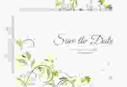 Save the Date-Karte Lilly A6 Karte quer gruen