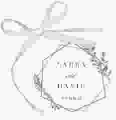 Geschenkanhänger Hochzeit Herbarium Geschenkanhänger 10er Set rosa mit geometrischem Rahmen und Blätter-Dekor