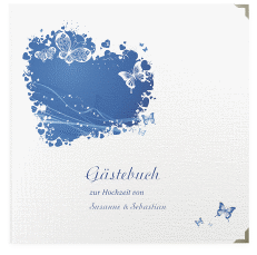 Klick: Details zu Gästebuch Selection Hochzeit "Mailand" anzeigen Gästebuch Selection Hochzeit Mailand Leinen-Hardcover blau