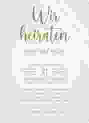 Acryl-Hochzeitseinladung Noble Acrylkarte hoch kraftpapier mit elegantem Schriftzug