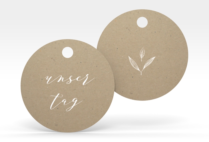 Geschenkanhänger Hochzeit Naturelove Geschenkanhänger, rund weiss
