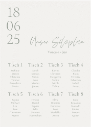 Klick: Details zu Sitzplan Poster Hochzeit "Day" anzeigen Sitzplan Poster Hochzeit Day 50 x 70 cm Poster weiss mit Datum im minimalistischen Design