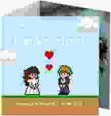Danksagungskarte Hochzeit "Pixel"