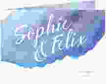 Einladungskarte Hochzeit Aquarella A6 Klappkarte quer blau